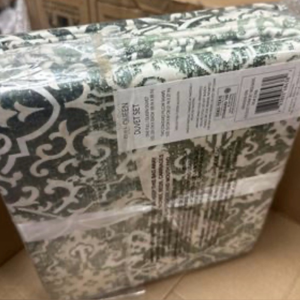 Stone Cottage Abingdon Green Duvet Set Queen New - Picture 10 of 10